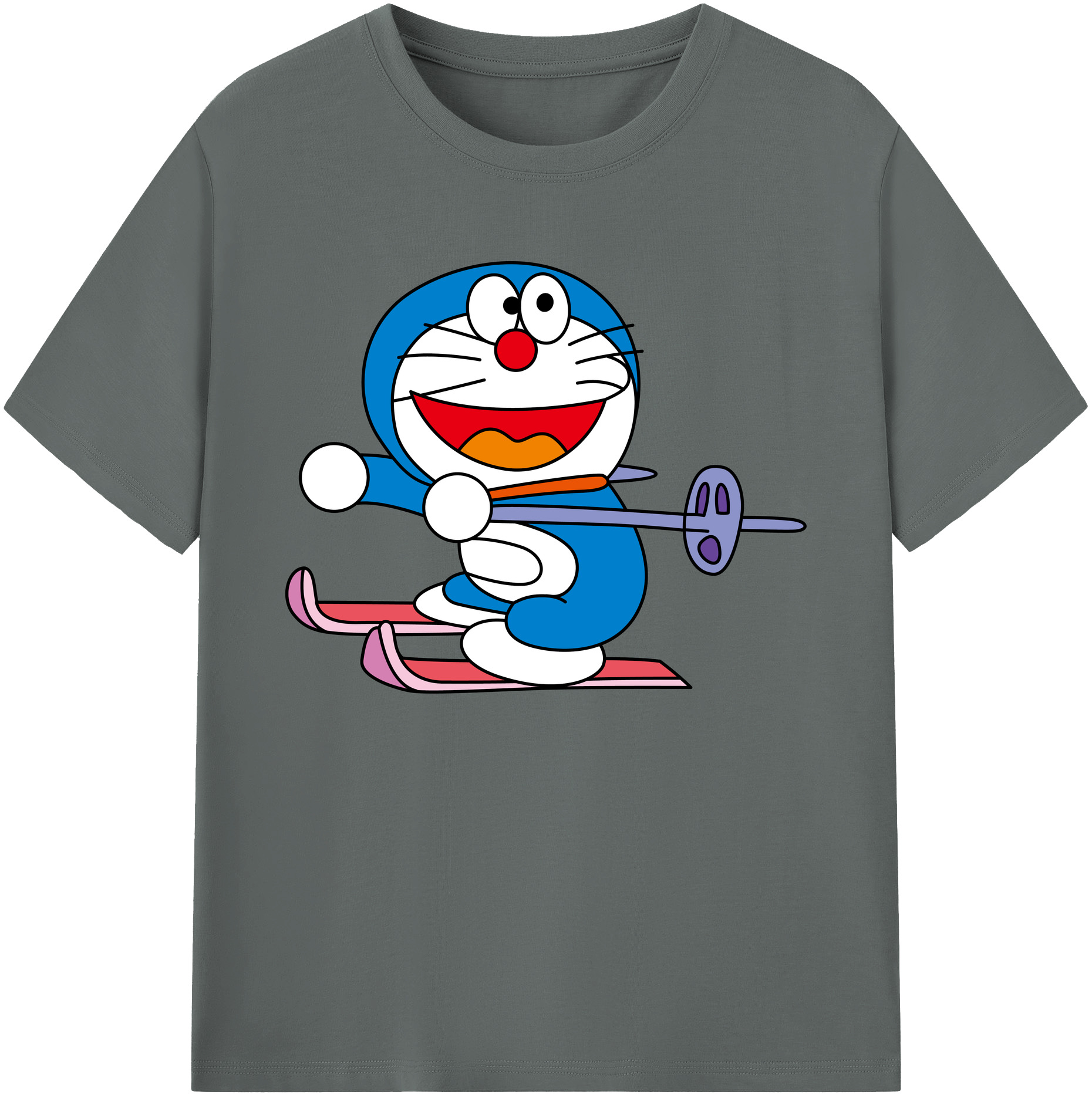 （画像用） ドラえもん Doraemon 綿100％ メンズ半袖Tシャツ｜肌触りやわらか＆通気性